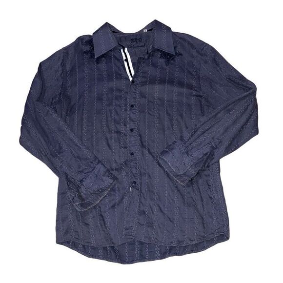 Men’s Sz 2X 191 Unlimited Cotton Long Sleeve Embroidered Button Down Dress Shirt - Picture 1 of 4